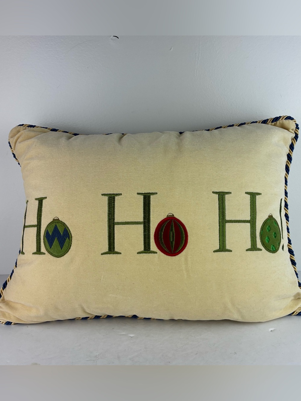 Pottery Barn Christmas Ho Ho Ho Pillow - Christmas Perfect!